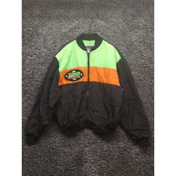 VTG‎ Team Arctic Cat Competition Racing Jacket Men XL Black Green - Picture 1 of 11
